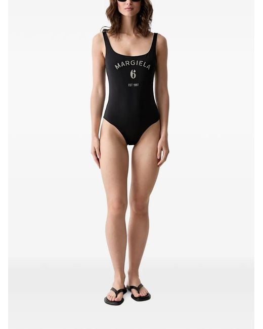 MM6 by Maison Margiela Black Reversible Swimsuit