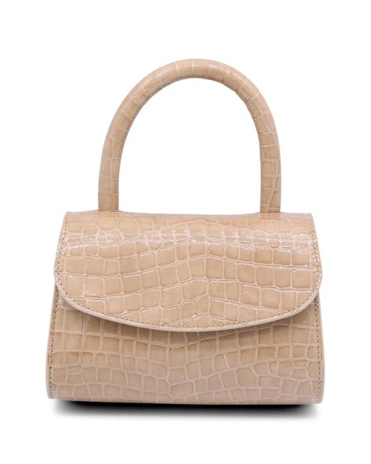 By Far Pink Mini 2.0 Crocodile-Effect Tote Bag