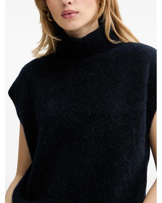 Gestuz Black High-Neck Knitted Vest