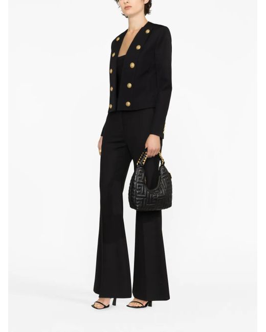 Balmain Black Fitted Wool Jacket