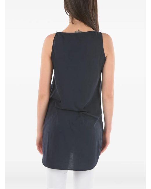 Woolrich Blue Floral-Print Sleeveless Blouse