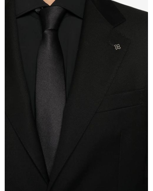 Tagliatore Black Single-Breasted Suit for men
