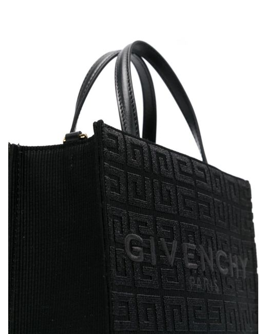 Givenchy Black Mini 4g-embroidered Tote Bag
