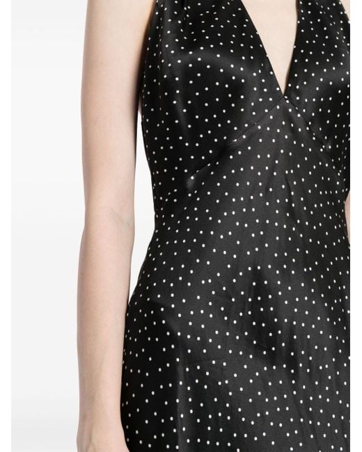 Reformation Silk Polka Dot Dress In Black Lyst reformation-silk-polka-dot-dress-in-black-lyst