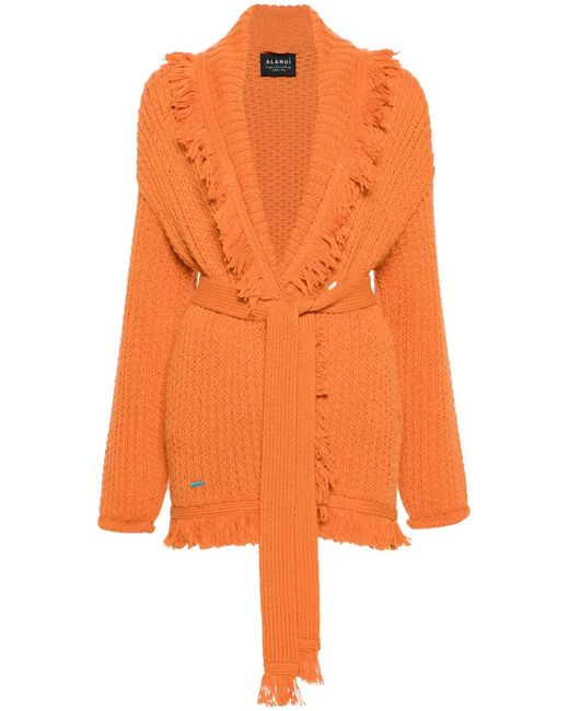 Alanui Orange Cardigan A Finest À Franges