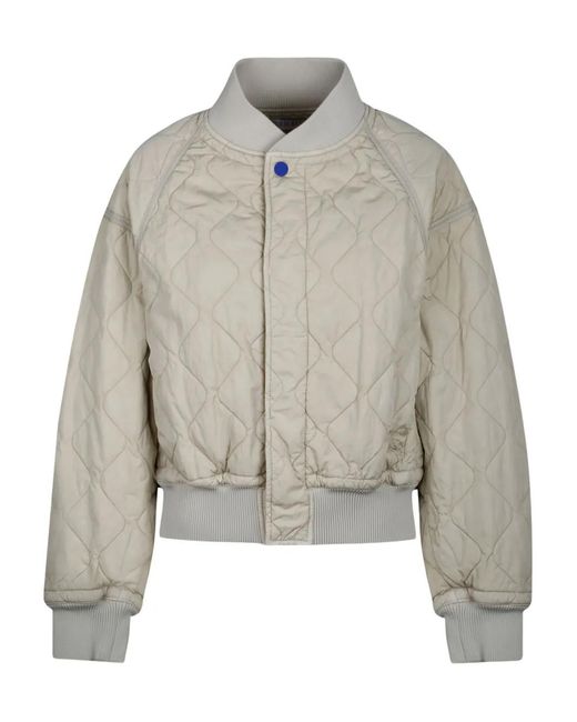Burberry Gray Padded Bomber Jacket