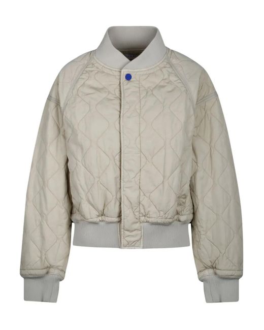 Burberry Gray Padded Bomber Jacket