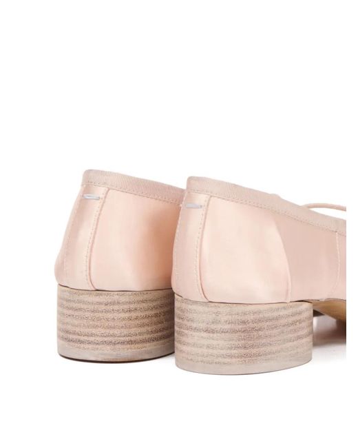 Maison Margiela Pink Tabi Satin Ballerinas