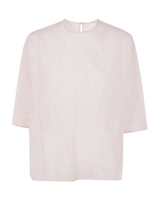 Apuntob Silk Top White