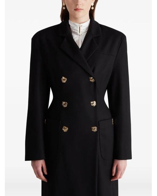 Violante Nessi Black Double-Breasted Coat