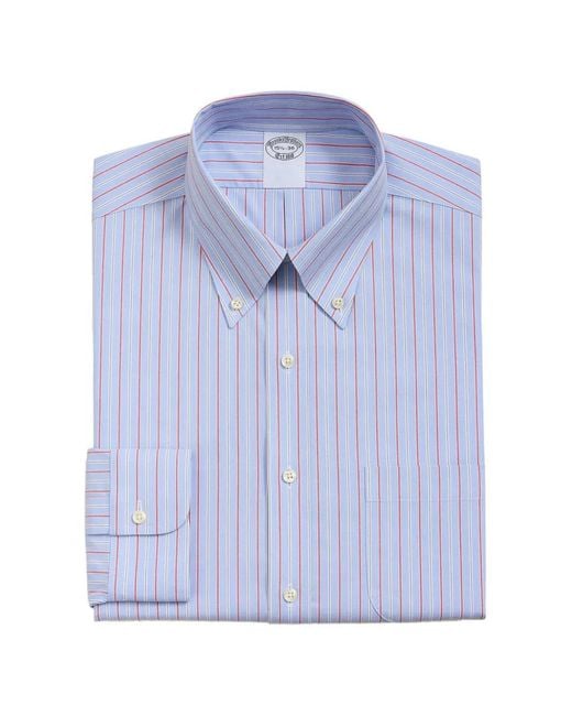 Brooks Brothers Blue Button-Down Striped Shirt for men