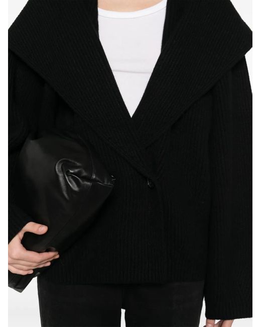 Totême  Black Shawl-Lapels Cardigan
