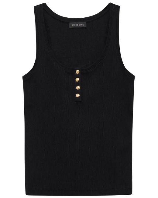 Anine Bing Alessia タンクトップ Black
