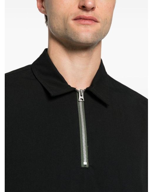 Sacai Poloshirt mit Reißverschluss in Black für Herren