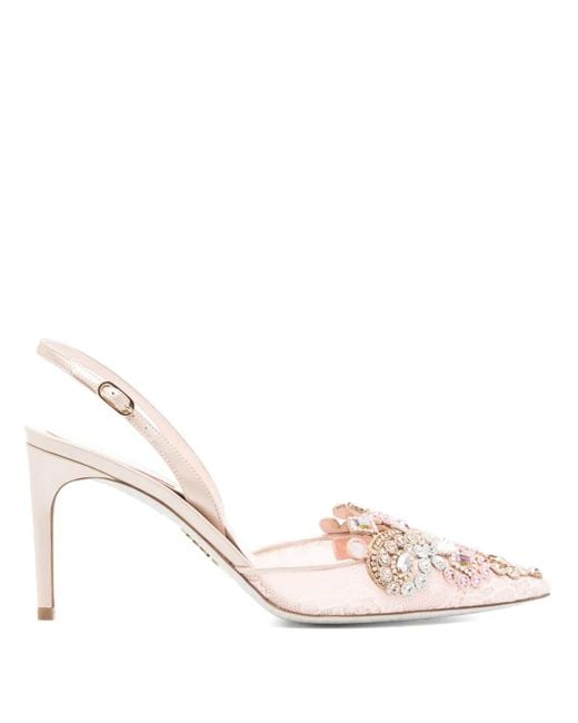 Rene Caovilla Pink Veneziana Pumps 50Mm