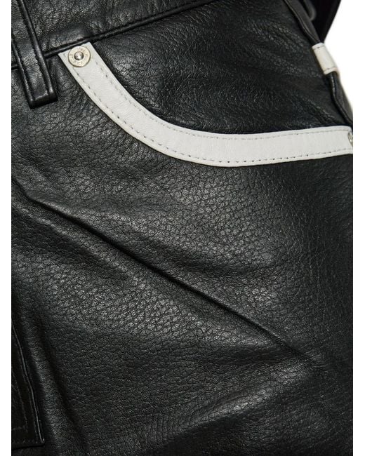 Gestuz Rok Met Leren Vlakken in het Black