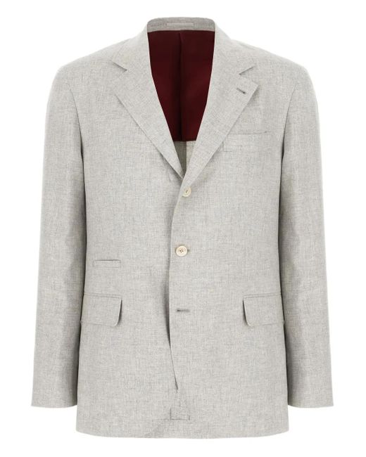 メンズ Brunello Cucinelli シングルジャケット White