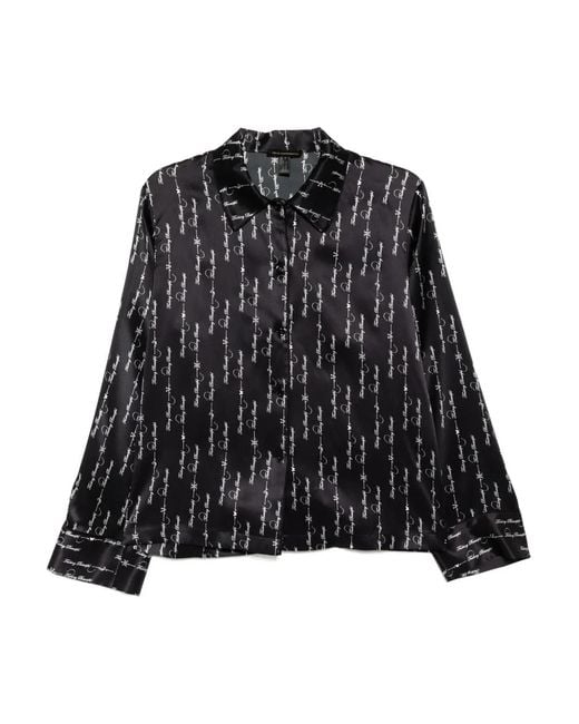 Kiki de Montparnasse Black F Beautiful Silk Lounge Pajama Top