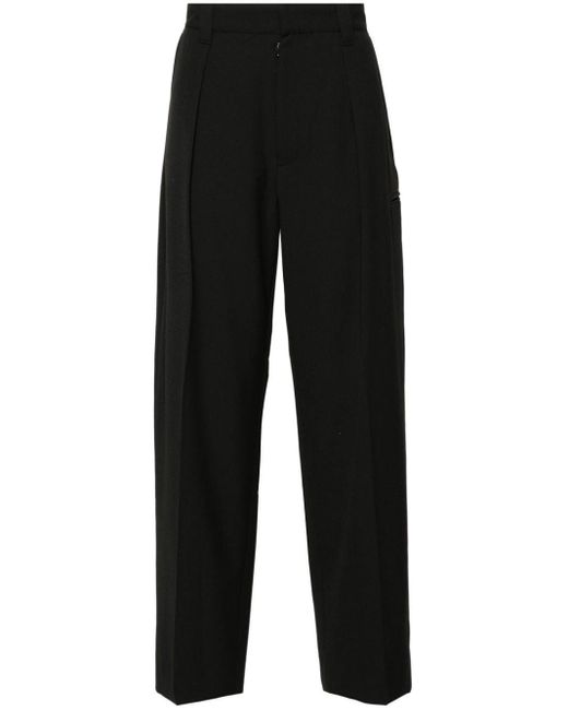 Pantalon de costume en gabardine MM6 by Maison Martin Margiela pour homme en coloris Black