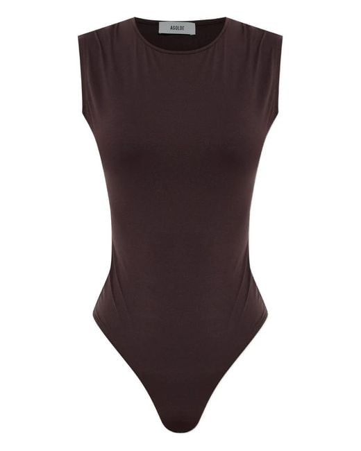 Body Sans Manches Aura Agolde en coloris Purple