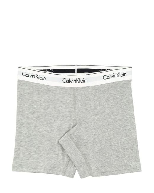 Calvin Klein Gray Logo-waistband Boxer Briefs