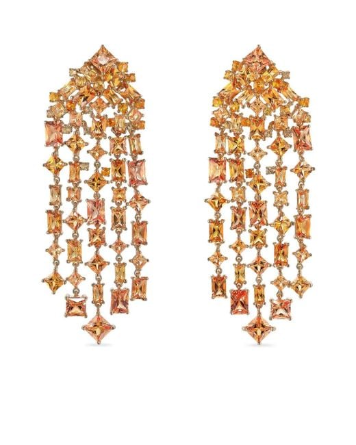 Anabela Chan Orange Boucles D'Oreilles Cascade En Or 18Ct