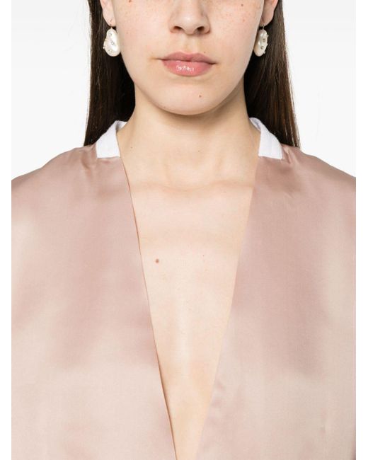 N°21 Pink Single-breasted Silk Blazer