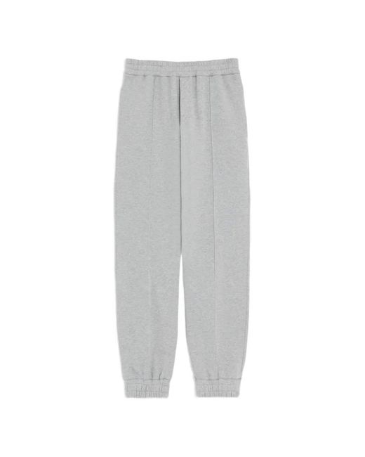 Valentino Garavani Gray Cotton Jogging Pants With Vlogo Embroidery for men