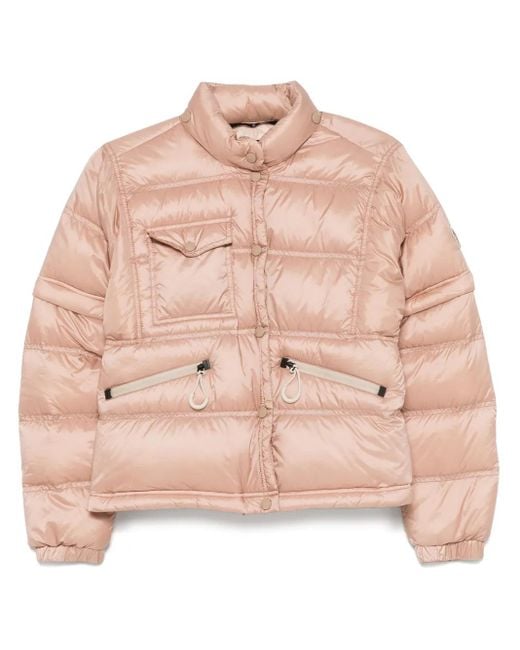 Moncler Pink Mauduit Short Down Jacket