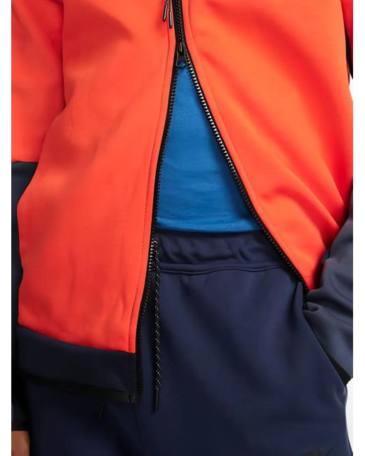 Nike Orange Tech Fleece Zip-Up Hoodie for men