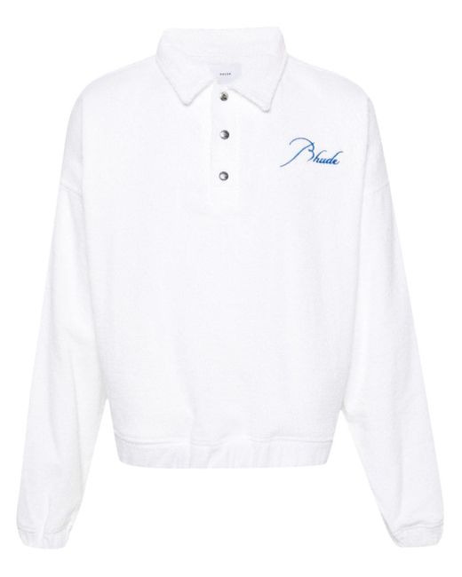 Rhude Poloshirt Met Geborduurd Logo in het White voor heren