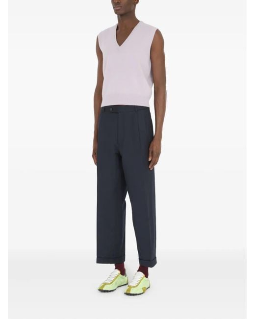 Maison Margiela Blue Cropped Trousers for men