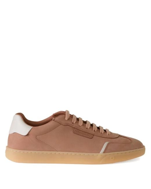 Ferragamo Brown Low-Top Sneakers
