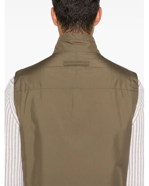 Zegna Green Reversible Gilet for men