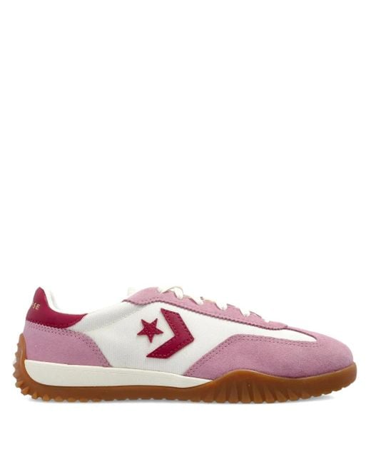 Converse Pink Run Star Suede Sneakers