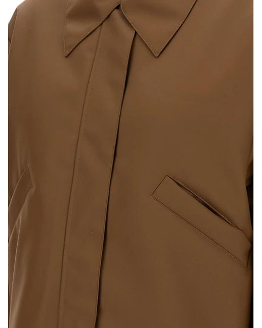 Kassl Brown Drawstring-Waist Jacket