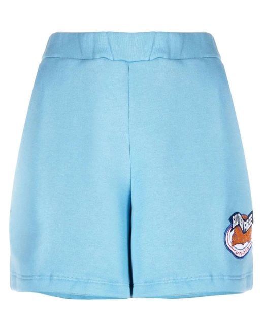 Opening Ceremony Blue Patch-Detail Track Shorts