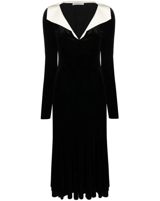 Philosophy Di Lorenzo Serafini Black Flared Midi Dress