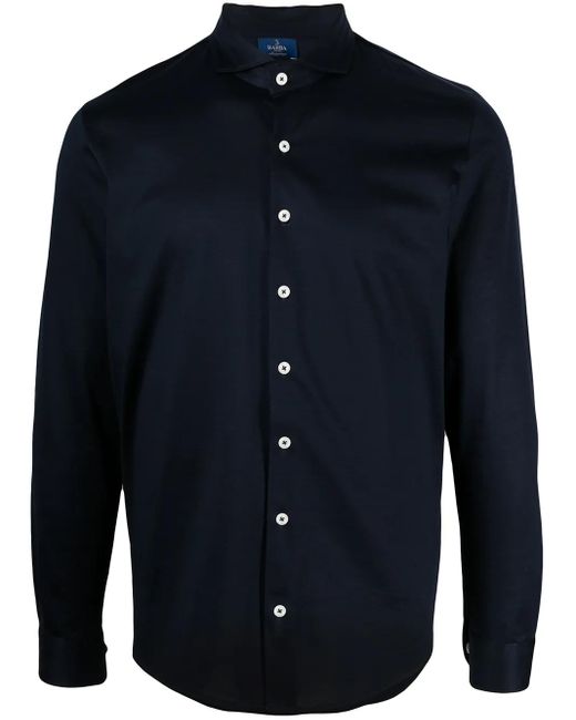 Barba Napoli Button-Up Overhemd in het Blue voor heren