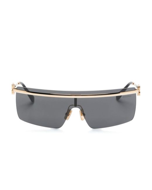 Miu Miu Gray Mask-frame Sunglasses
