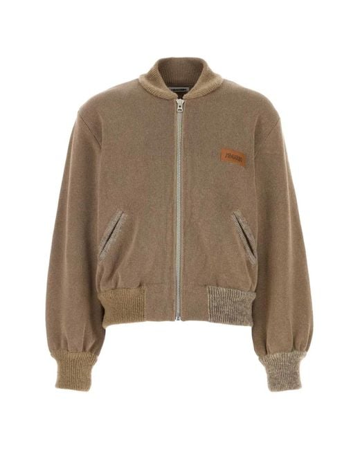Magliano Brown Cotton Blend Bomber Jacket for men