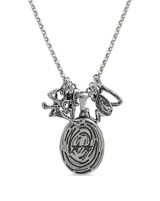Twojeys White Lettering Pendant Necklace