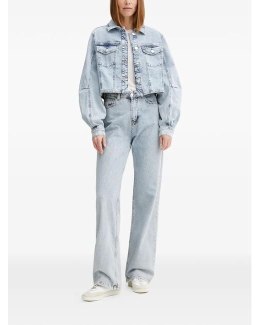 Gestuz Blue Button-Up Jacket