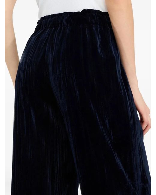 Liu Jo Blue Elastic Velvet Trousers