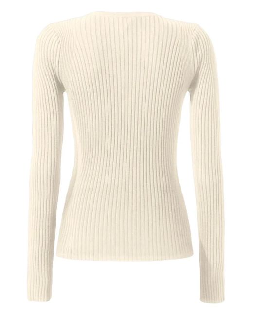 Wolford Natural Ribbed Long-Sleeve T-Shirt