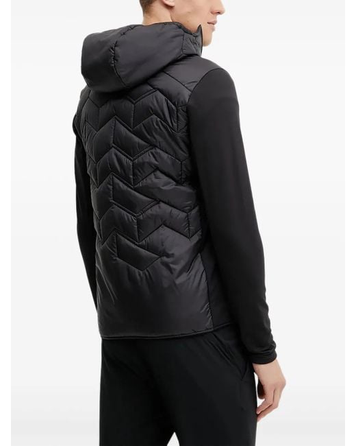 Peak Performance Black Quilted Hooded Jacket for men