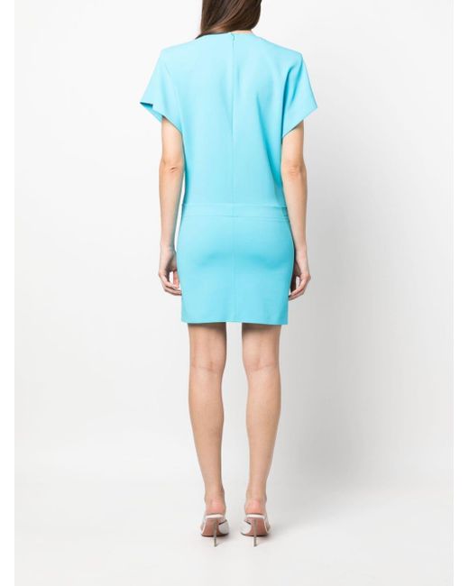 Sportmax Blue Short-sleeve Mini Dress