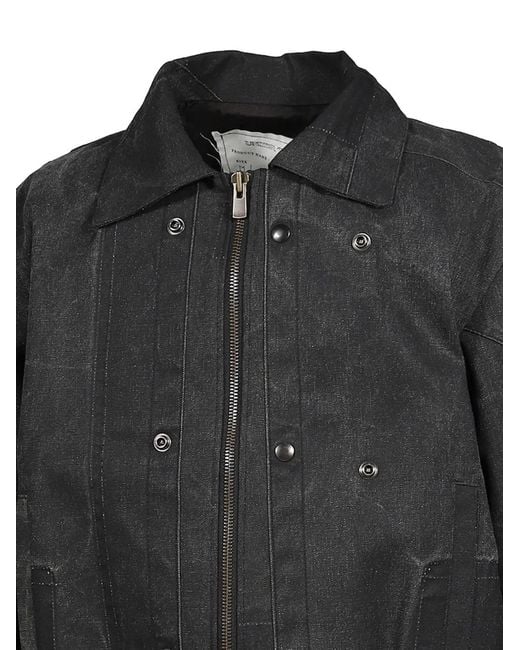 UNDER THE SIGN Black Dustborn Light Patchwork Bomber Jacket for men