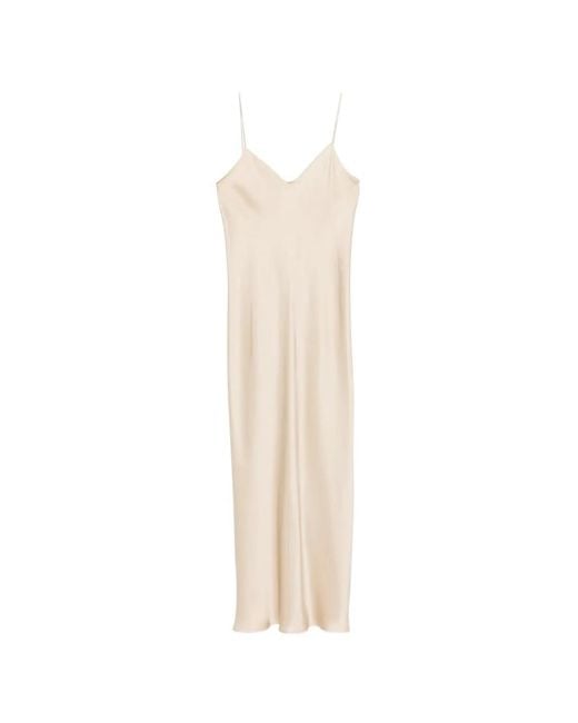 Antonelli White V-Neck Slip Maxi Dress