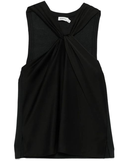 Top con detalle retorcido Jonathan Simkhai de color Black